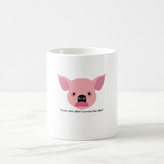 Tasse conceptuelle drôle de café avec un cochon (Centre)