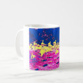 Tasse conçue avec un flamant rose coloré (Devant gauche)