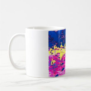 Tasse conçue avec un flamant rose coloré