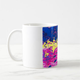 Tasse conçue avec un flamant rose coloré