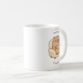 Tasse confortable de Barbara Capybara lisant un li (Devant droit)