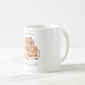 Tasse confortable de Barbara Capybara lisant un li (Devant droit)