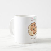 Tasse confortable de Barbara Capybara lisant un li (Devant gauche)