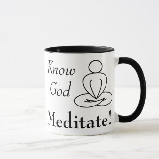 Tasse - connaissez Dieu, méditent