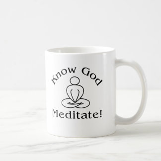 Tasse - connaissez Dieu, méditent