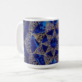 Tasse cosmique de mandala de Lotus bleu (Devant gauche)