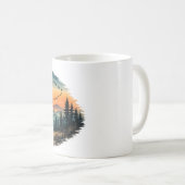 Tasse Coucher de soleil Forêt Rétro | Coucher de s (Devant droit)