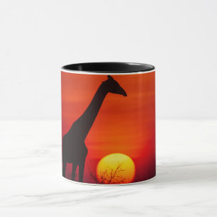 Tasse Coucher de soleil Girafe