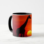 Tasse Coucher de soleil Girafe (Devant gauche)