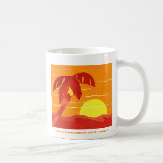 Tasse Coucher de soleil orange tropical (Droite)