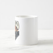 Tasse Coucher de soleil Rétro Chicago | Art de la  (Centre)