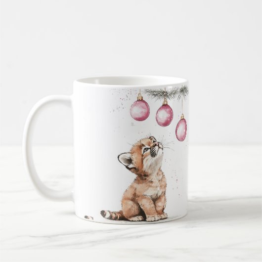 Tasse cougar en céramique mate 11oz (Gauche)
