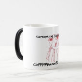 Tasse Couleur-Changeante criarde de "café" de (Devant gauche)