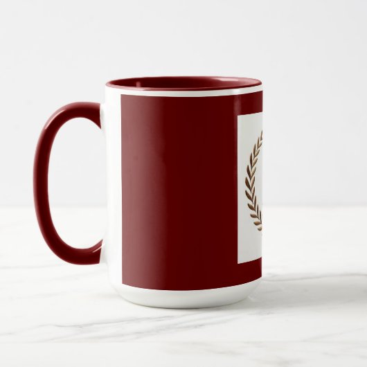 Tasse couleur marron avec monogramme (Gauche)