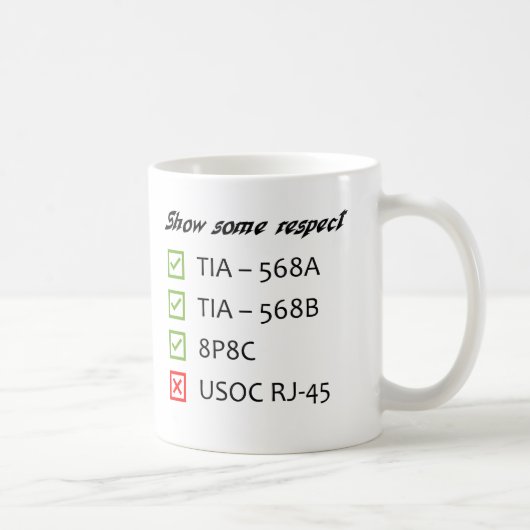 Tasse Couleurs du Câblage de Communication (Droite)