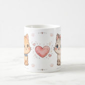 Tasse Couple de Chats Mignons (Centre)
