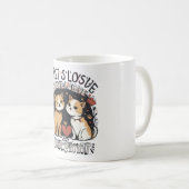 Tasse Couple de Chats Mignons Amour de Chat Romant (Devant droit)
