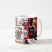 Tasse courageux pompier fort (Devant droit)