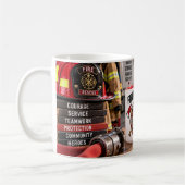 Tasse courageux pompier fort (Gauche)
