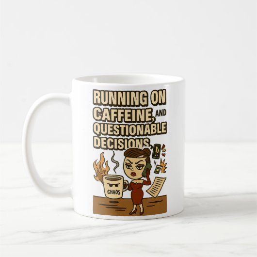 Tasse Courir sur Caféine et Chaos (Gauche)