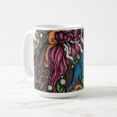 Tasse "couronnée" d'illustrations originales par (Devant gauche)