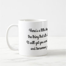 Tasse courte de poème pour le café de matin