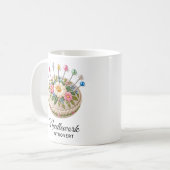 Tasse Coussin à Épingles Brodé — Introverti de la (Devant gauche)