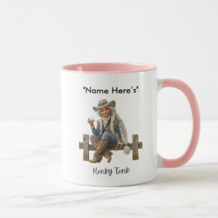 Tasse Cowgirl personnalisée – Moins de bavardage,