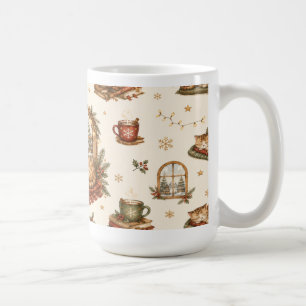 Tasse Cozy Winter Cat & Cocoa Cottagecore