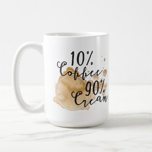 Tasse crème du café 90% de 10% (Gauche)