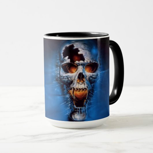 Tasse criquée de crâne (Devant droit)