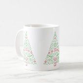 Tasse croisée d'arbre de Noël de point (Devant gauche)