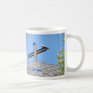 Tasse croisée et de colombe