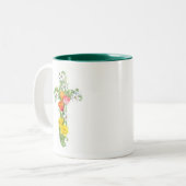 Tasse croisée - jonquille et tulipe (Devant gauche)