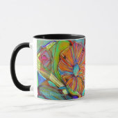 Tasse cubiste abstraite de fleur (Gauche)
