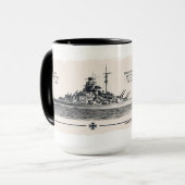Tasse cuirassé Tirpitz (Devant gauche)