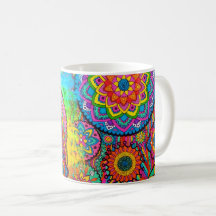 Tasse curative de déclenchement d'art de mandala
