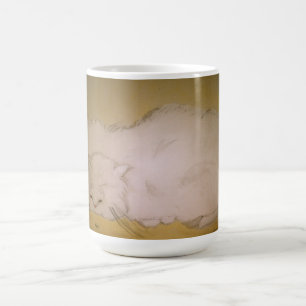 Tasse curieuse de chat