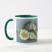 Tasse (customiser-capable) de dahlia de fractale (Gauche)