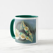Tasse (customiser-capable) de dahlia de fractale (Devant gauche)