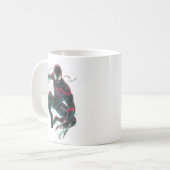 Tasse Cyberpunk Araignée Néon Géométrique Codeur C (Devant gauche)
