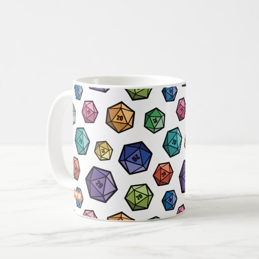 Tasse D20 colorée (Devant gauche)