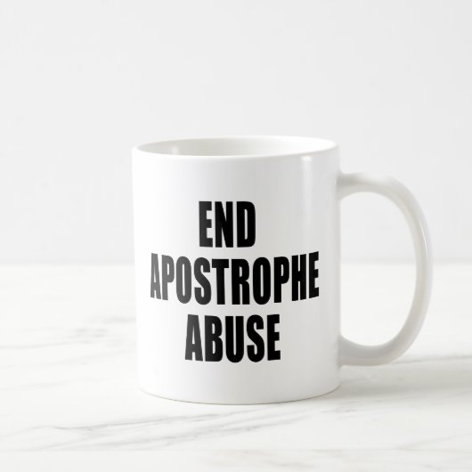 Tasse d'abus d'apostrophe (Droite)