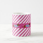 Tasse Dachshund à rayure rose (Centre)