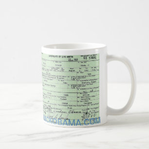 Tasse d'acte de naissance de campagne d'Obama