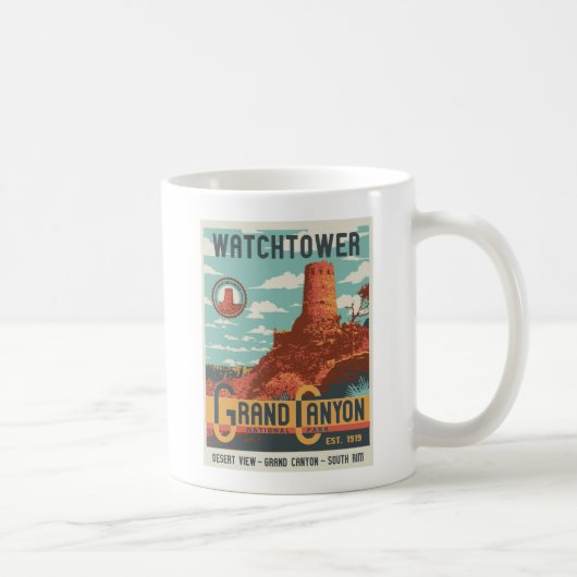 Tasse d'affiche de parc national de canyon grand (Droite)