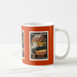 Tasse d'affiche de voyage des Rocheuses de