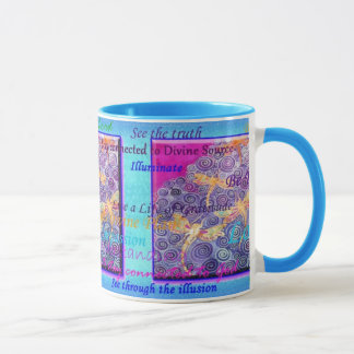 Tasse d'affirmation de libellule peinte par soie