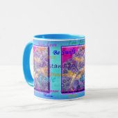 Tasse d'affirmation de libellule peinte par soie (Devant gauche)