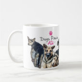 Tasse d'aide de pattes de chiens (Gauche)